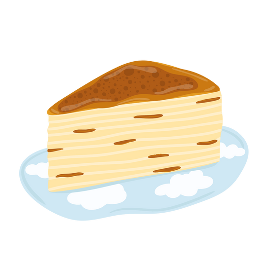 Rebanada de Crême brûlée mille crêpes - Tetesito De Limón
